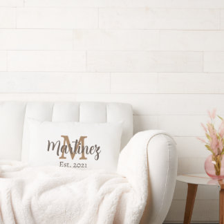 Personalisierter Nachname Hochzeitskissen Lendenkissen