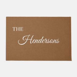 Personalisierter Nachname Tor Mat in Beige Fußmatte