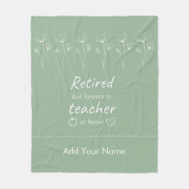 Personalisierter Nachwuchslehrer Sage Green White Fleecedecke