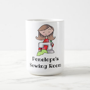 Personalisierter Nähraum Kaffeetasse
