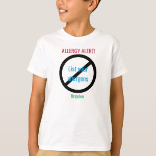 Personalisierter Nahrungsmittelallergie-Alarm T-Shirt