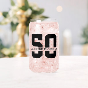 Personalisierter Name 50. Geburtstag Moderne Dosenglas