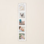 Personalisierter Name 5 Fotosammlung Schal<br><div class="desc">Personalisierter Familienname 5 Foto Collage Scarf Individuelle Fotografien Vorlage mit personalisierter und einzigartiger persönlicher Collage,  modernem und coolem Bildgitter für eine schöne Familiengeschenkidee.</div>