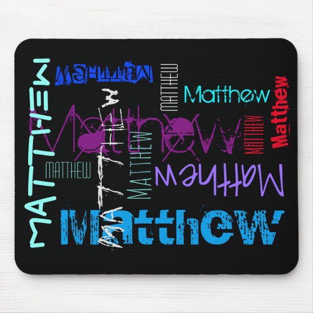 Personalisierter Name 7 Buchstaben Mousepad (Vorne)