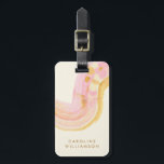 Personalisierter Name Abstrakt Rosa Gelbe Farbe Gepäckanhänger<br><div class="desc">Reisen Sie stilvoll mit diesem personalisierten Gepäckanhänger mit einem lebendigen abstrakten Aquarelldesign in sanften Rosa- und Gelbtönen. Dieses Gepäckanhänger ist perfekt geeignet, um Ihren Reisen eine Touch Eleganz hinzuzufügen. Es ist individuell an Ihren Namen angepasst und somit praktisch und einzigartig. Das künstlerische Aquarell-Design fügt einen modernen Flair hinzu, ideal für...</div>