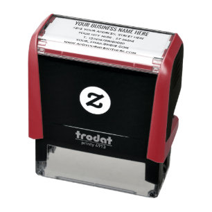 Personalisierter Name Adresse Text Info Stempel
