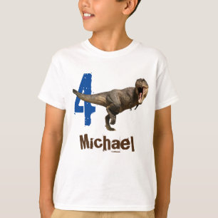 Personalisierter Name Age T-Rex Tyrannosaurus T-Shirt