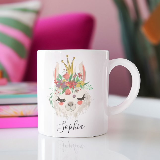 Personalisierter Name Alpaca Geschenk, Niedliches  Kaffeetasse (Von Creator hochgeladen)