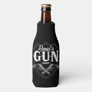 Personalisierter NAME Alte Revolver Waffengeschäft Flaschenkühler