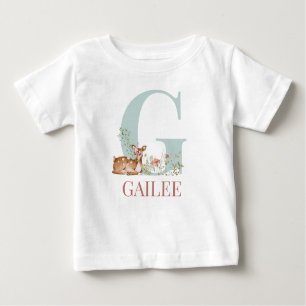 Personalisierter Name Anfangsbuchstabe G Baby T-shirt