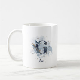 Personalisierter Name Anfangsbuchstabe G Kaffeetasse