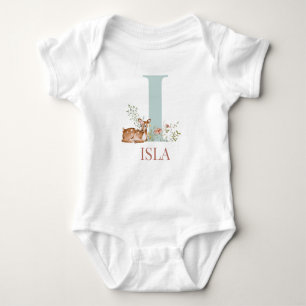 Personalisierter Name Anfangsbuchstabe I Baby Body Baby Strampler