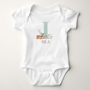 Personalisierter Name Anfangsbuchstabe I Baby Body Strampler