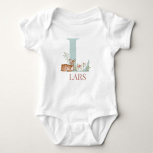 Personalisierter Name Anfangsbuchstabe L Baby Body Baby Strampler