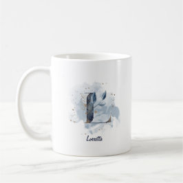 Personalisierter Name Anfangsbuchstabe L Kaffeetasse