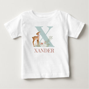 Personalisierter Name Anfangsbuchstabe X Baby T-shirt