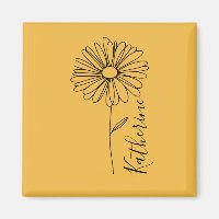 Personalisierter Name April daisy Birth Blume