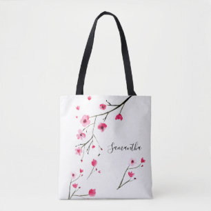 Personalisierter Name Aquarell Cherry Blossom