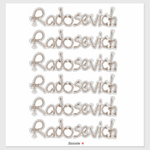 Personalisierter Name Aufkleber