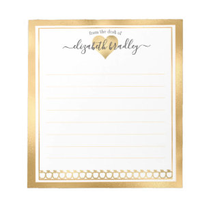 Personalisierter Name   Aus dem Schreibtisch des N Notizblock