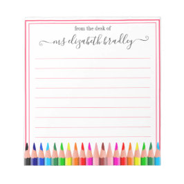 Personalisierter Name | Aus dem Schreibtisch des N Notizblock