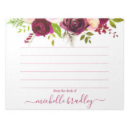 Personalisierter Name | Aus dem Schreibtisch des N Notizblock