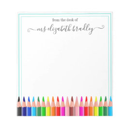 Personalisierter Name | Aus dem Schreibtisch des N Notizblock