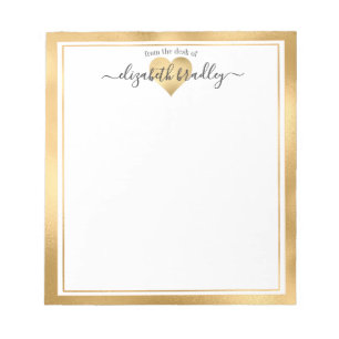 Personalisierter Name Aus dem Schreibtisch des N Notizblock