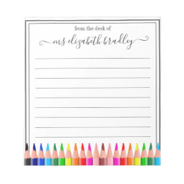 Personalisierter Name | Aus dem Schreibtisch des N Notizblock