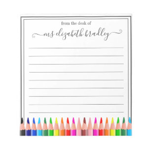 Personalisierter Name Aus dem Schreibtisch des N Notizblock