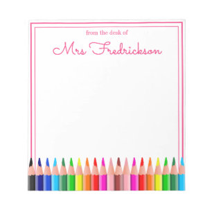 Personalisierter Name Aus dem Schreibtisch des N Notizblock
