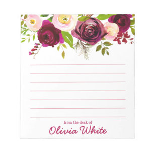 Personalisierter Name Aus dem Schreibtisch des N Notizblock