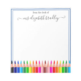 Personalisierter Name | Aus dem Schreibtisch des N Notizblock