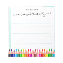 Personalisierter Name | Aus dem Schreibtisch des N Notizblock