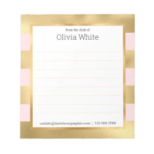 Personalisierter Name Aus dem Schreibtisch des N Notizblock