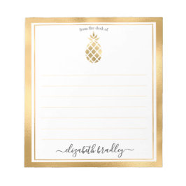 Personalisierter Name | Aus dem Schreibtisch des N Notizblock