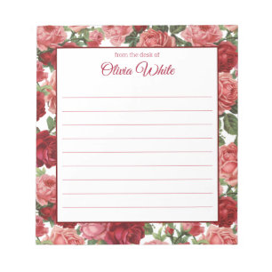 Personalisierter Name Aus dem Schreibtisch des N Notizblock