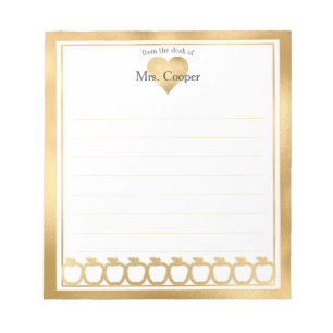 Personalisierter Name Aus dem Schreibtisch des N Notizblock