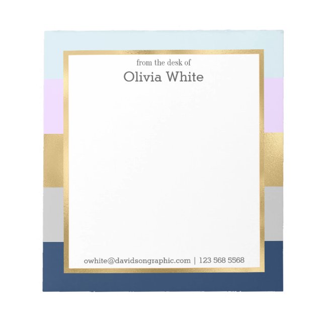 Personalisierter Name| aus dem Schreibtisch von No Notizblock (Vorderseite)