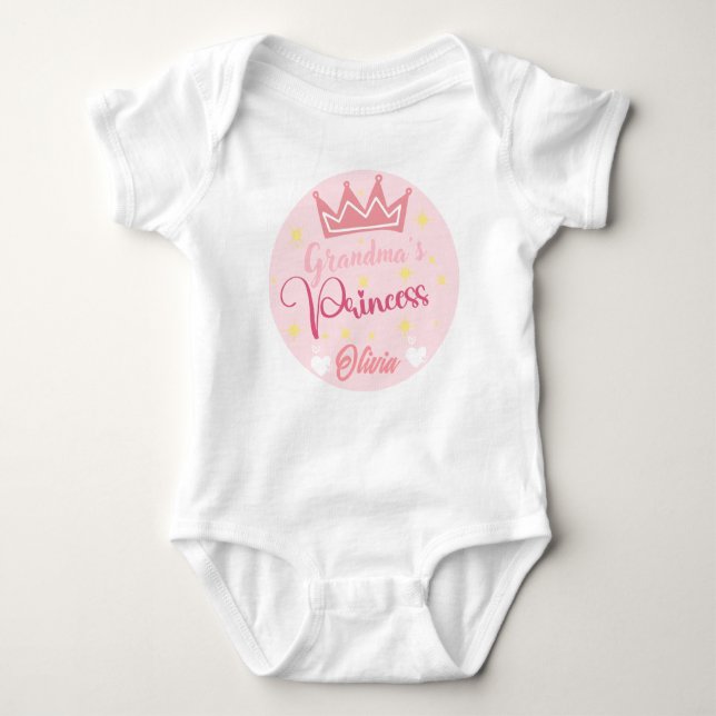 Personalisierter Name Baby Bodysuit/Großmutter-Pri Baby Strampler (Vorderseite)