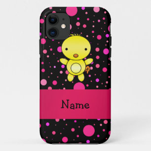 Personalisierter Name Baby Küken schwarz rosa Polk Case-Mate iPhone Hülle