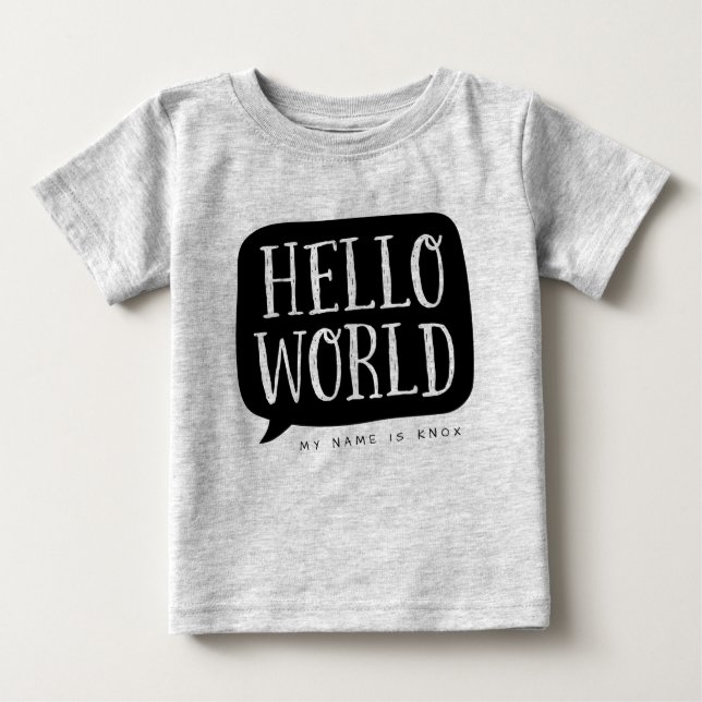 Personalisierter Name Baby T-shirt (Vorderseite)