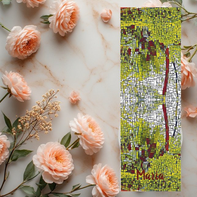 Personalisierter Name Bamboo Art Meditation Yoga M Yogamatte (Personalized Name Bamboo Art Meditation Yoga Mat)