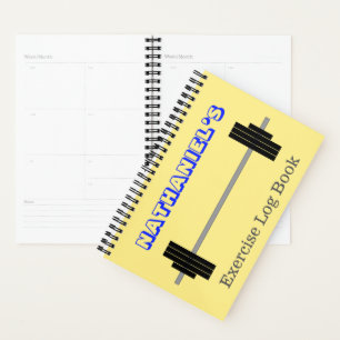 Personalisierter Name + Barbell Planner Planer