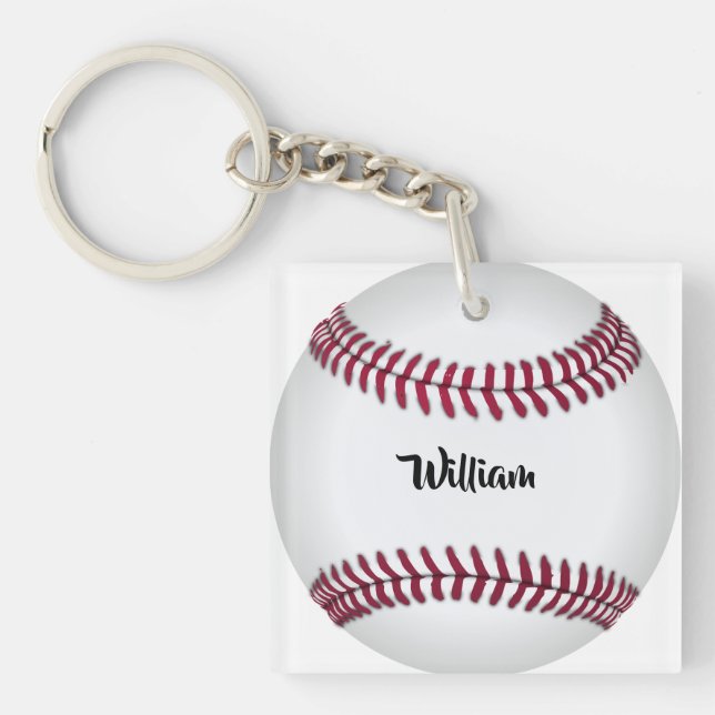 Personalisierter Name Baseball Schlüsselanhänger (Vorderseite)