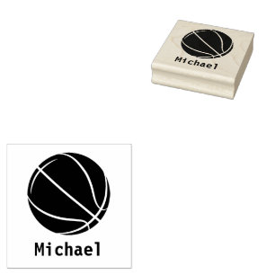 Personalisierter Name Basketball Gummistempel