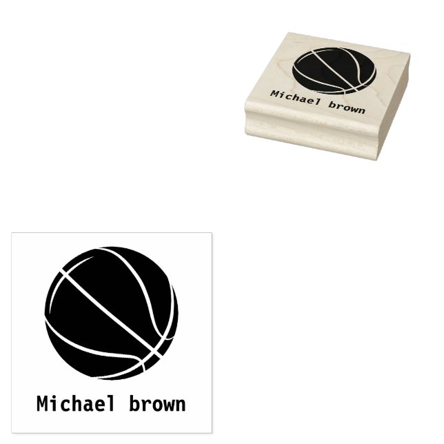 Personalisierter Name Basketball Gummistempel (Stempel)