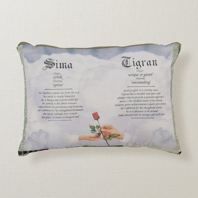 Personalisierter Name Bedeutung Pillow - Individue Dekokissen (Vorderseite)