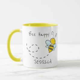 Personalisierter Name | Bee Happy Tasse