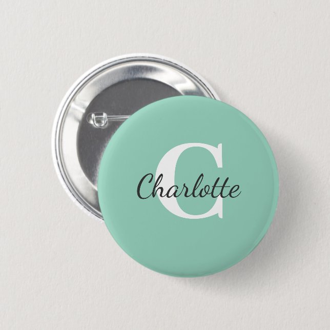 Personalisierter Name Benutzerdefiniertes Minimali Button (Vorne & Hinten)